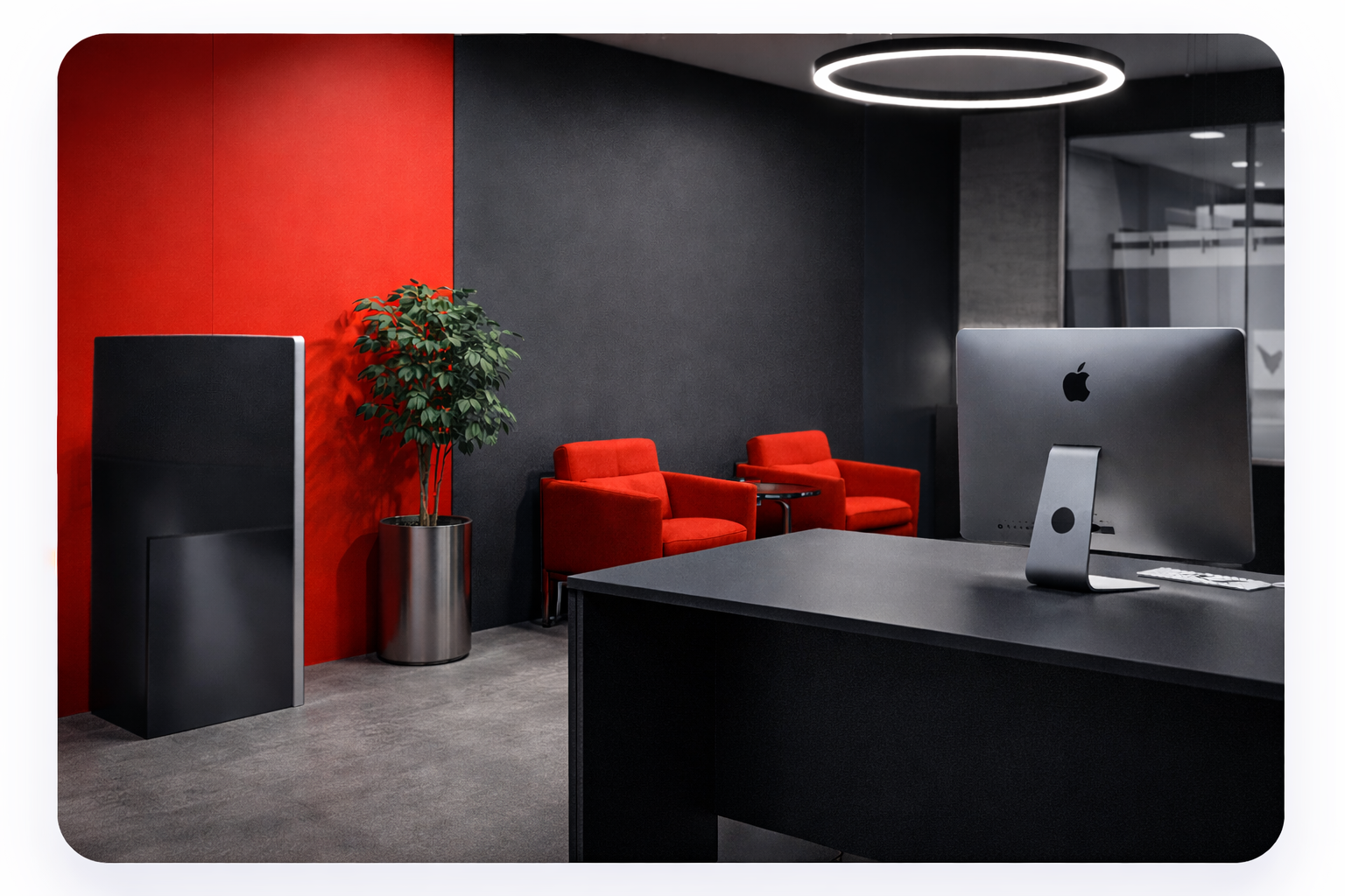 Красный и графитовый — цвета уверенности